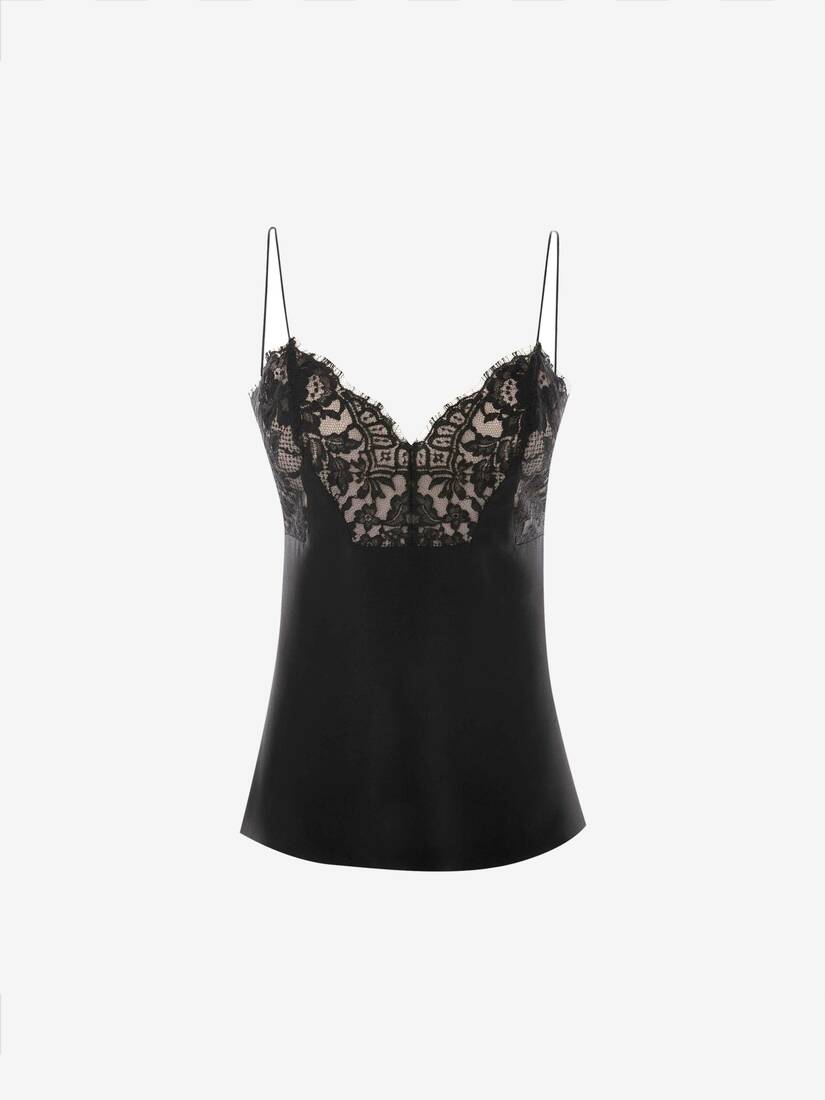 Tops Alexander McQueen Lace Mujer - Negros - Mexico 796-WKFNVP